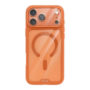 Rixus Crystal Amber Case – iPhone 17 Pro Oranje - Back cover