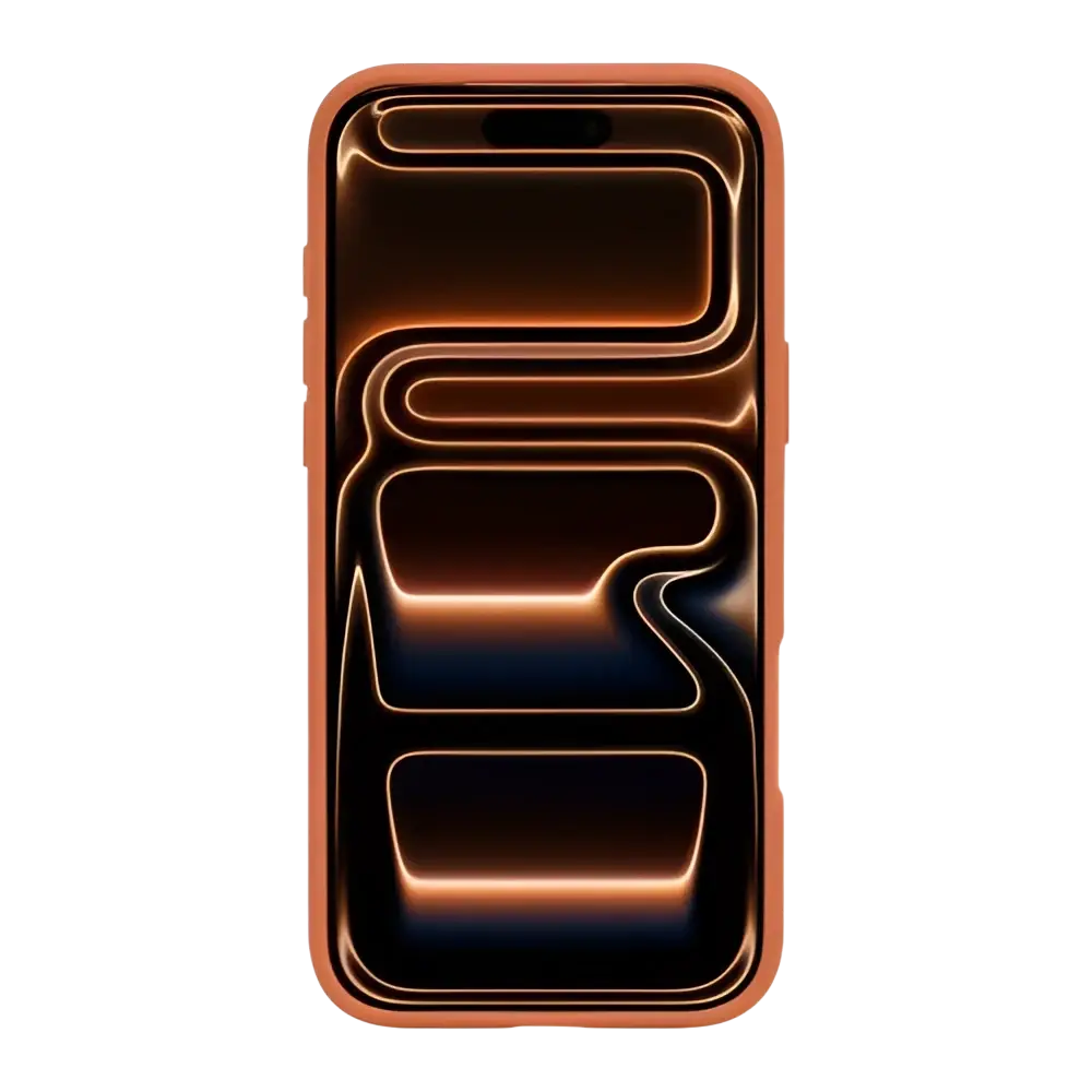 Rixus Crystal Amber Case – iPhone 17 Pro Oranje - Back cover