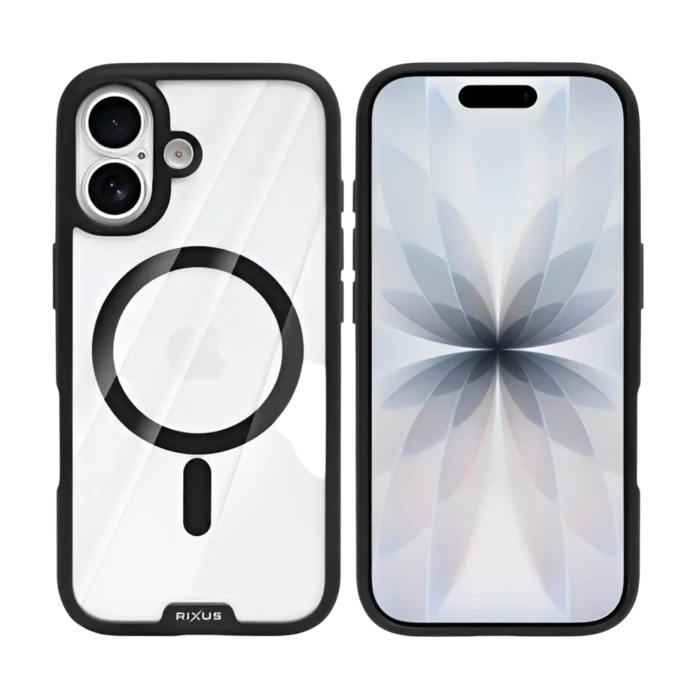 Rixus Crystal Amber Case – iPhone 17 Zwart - Back cover