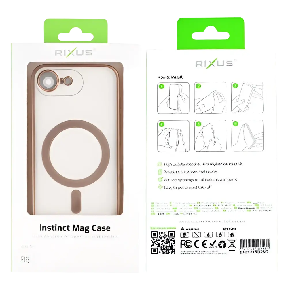 Rixus Instinct Mag Case – iPhone 16e / 17e Desert Titanium - Back cover