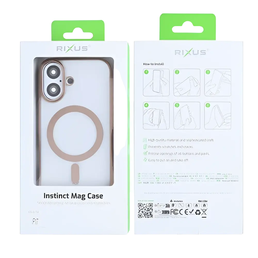 Rixus Instinct Mag Case – iPhone 17 Desert Titanium - Back cover
