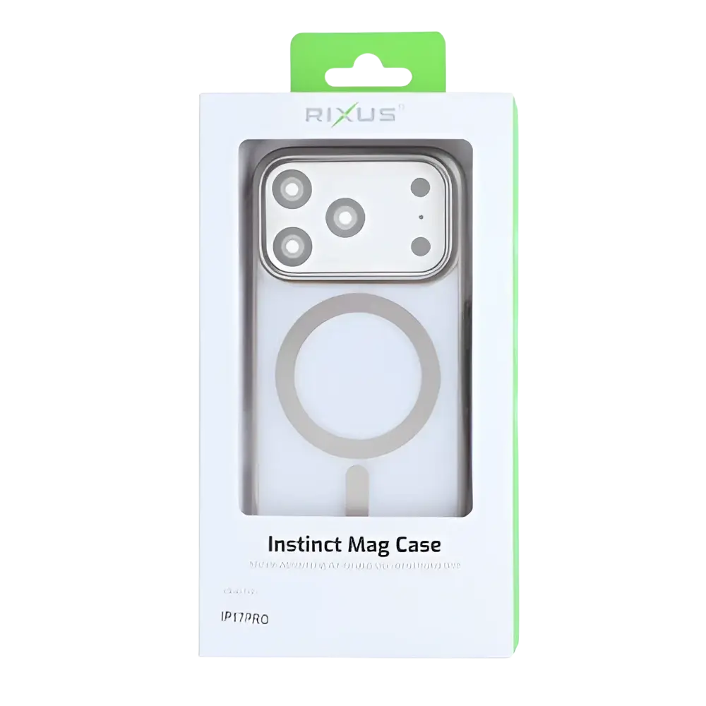 Rixus Instinct Mag Case – iPhone 17 Pro Titanium Grijs - Back cover
