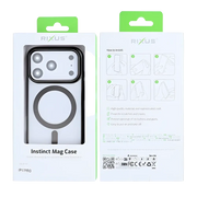 Rixus Instinct Mag Case – iPhone 17 Pro Zwart - Back cover