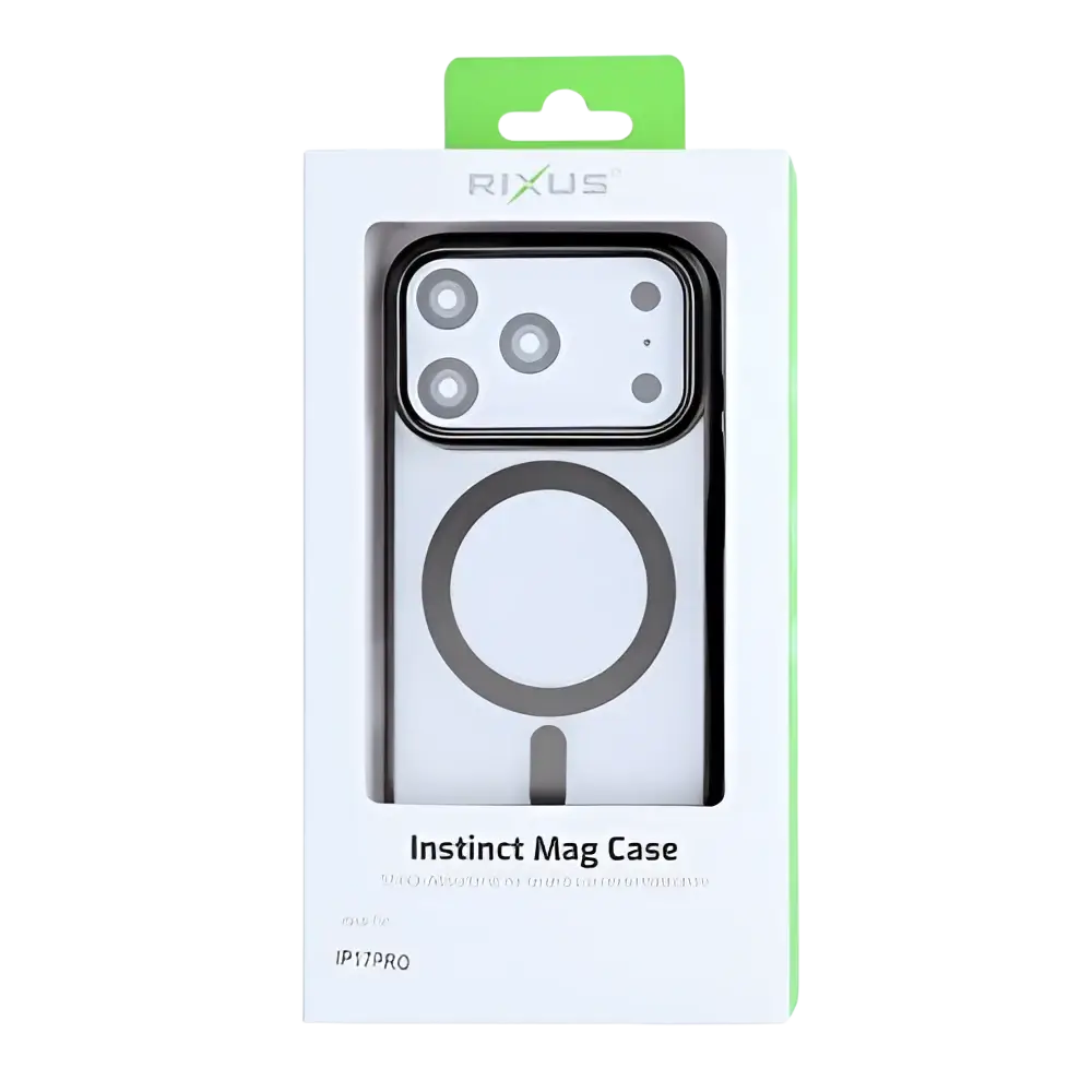 Rixus Instinct Mag Case – iPhone 17 Pro Zwart - Back cover