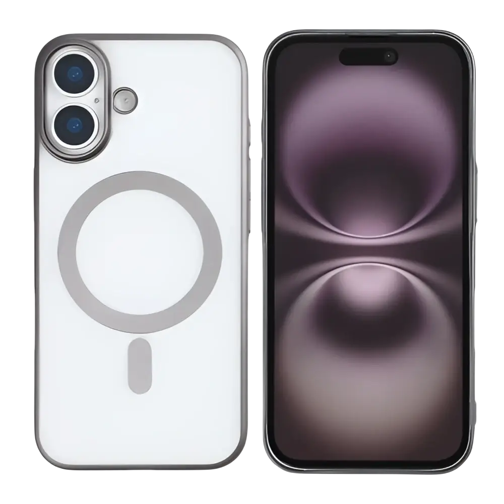 Rixus Instinct Mag Case – iPhone 17 Titanium Grijs - Back cover