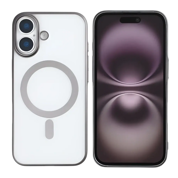 Rixus Instinct Mag Case – iPhone 17 Titanium Grijs - Back cover