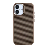 Rixus Mag Carbon met MagSafe – iPhone 17 Bruin - Back cover