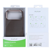 Rixus Mag Carbon met MagSafe – iPhone 17 Pro Bruin - Back cover