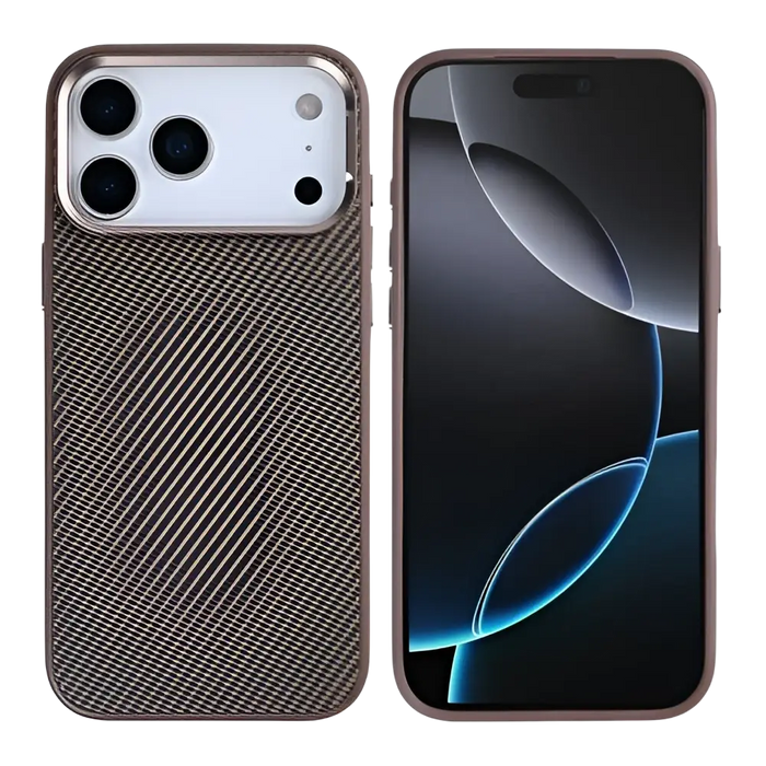 Rixus Mag Carbon met MagSafe – iPhone 17 Pro Bruin - Back cover