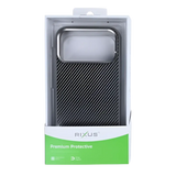 Rixus Mag Carbon met MagSafe – iPhone 17 Pro Titanium Grijs - Back cover