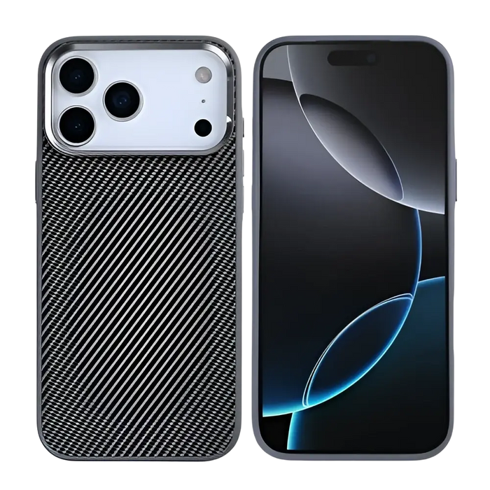 Rixus Mag Carbon met MagSafe – iPhone 17 Pro – Titanium Grijs