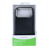 Rixus Mag Carbon met MagSafe – iPhone 17 Pro Titanium Zwart - Back cover