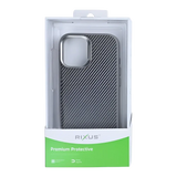 Rixus Mag Carbon met MagSafe – iPhone 17 Titanium Grijs - Back cover