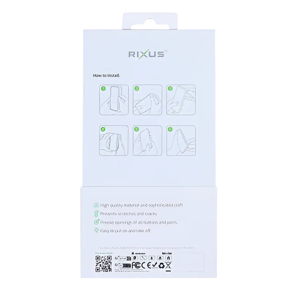 Rixus Mag Carbon met MagSafe – iPhone 17 Titanium Zwart - Back cover
