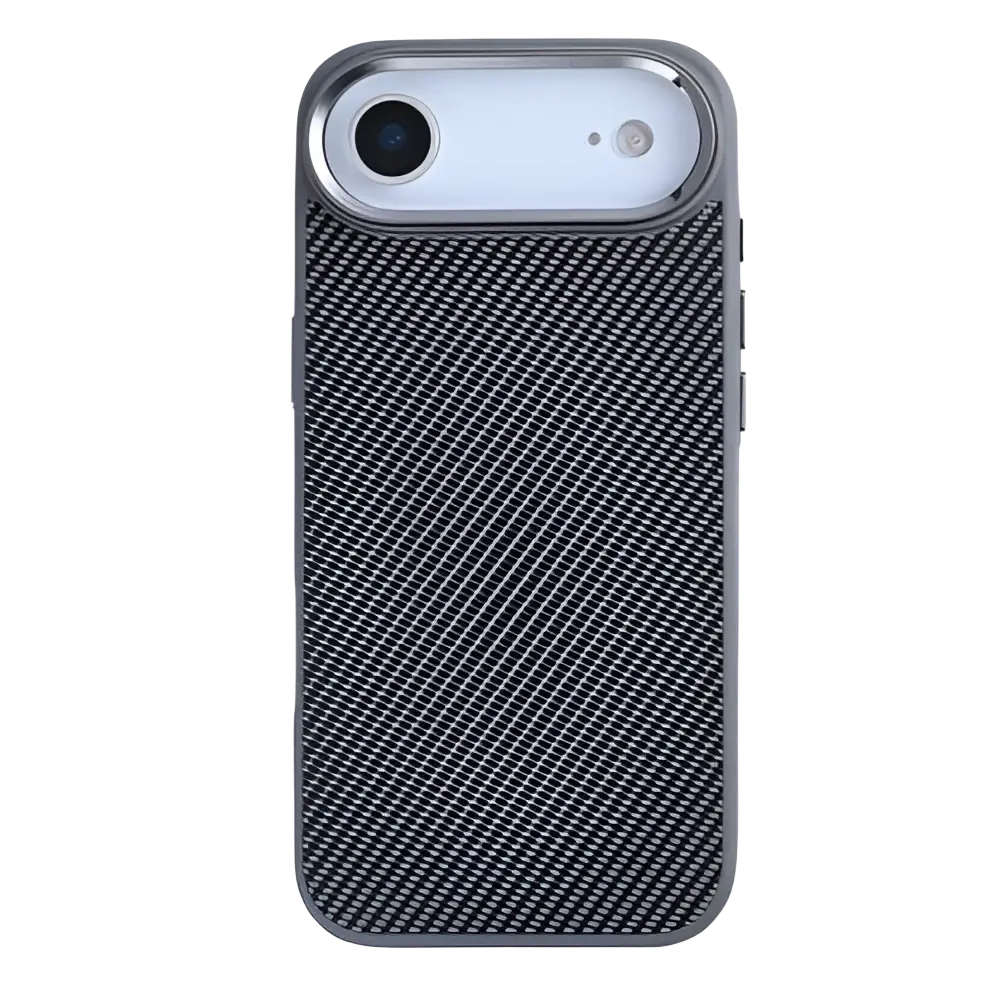 Rixus Mag Carbon met MagSafe – iPhone Air Titanium Grijs - Back cover
