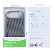 Rixus Mag Carbon met MagSafe – iPhone Air Titanium Grijs - Back cover