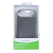 Rixus Mag Carbon met MagSafe – iPhone Air Titanium Grijs - Back cover