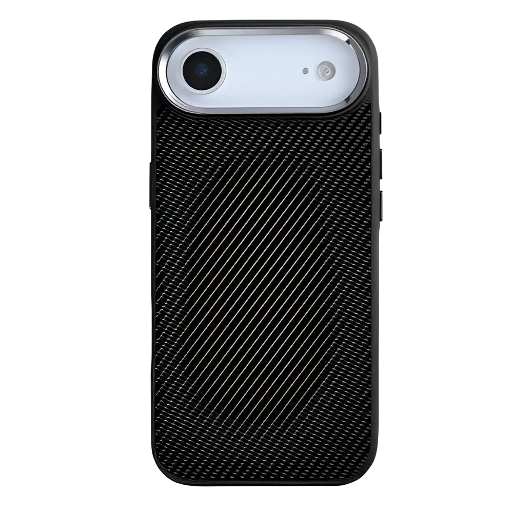 Rixus Mag Carbon met MagSafe – iPhone Air Titanium Zwart - Back cover