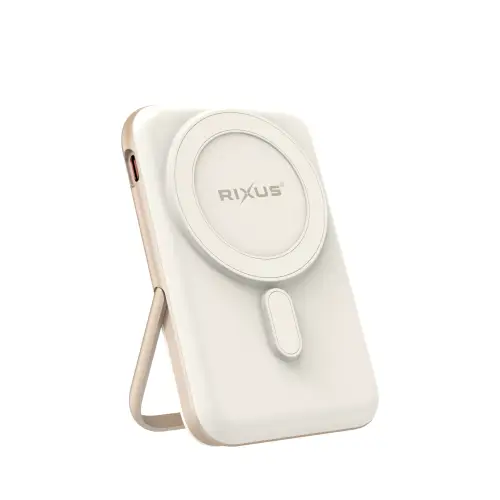 Rixus Magnetische Powerbank 10.000 mAh met standaard – Rosé Goud – RXPB37