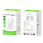 Rixus MagSafe Powerbank 10.000 mAh met uitklapbare standaard – Wit RXPB71A