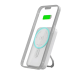 Rixus MagSafe Powerbank 10.000 mAh met uitklapbare standaard – Wit RXPB71A