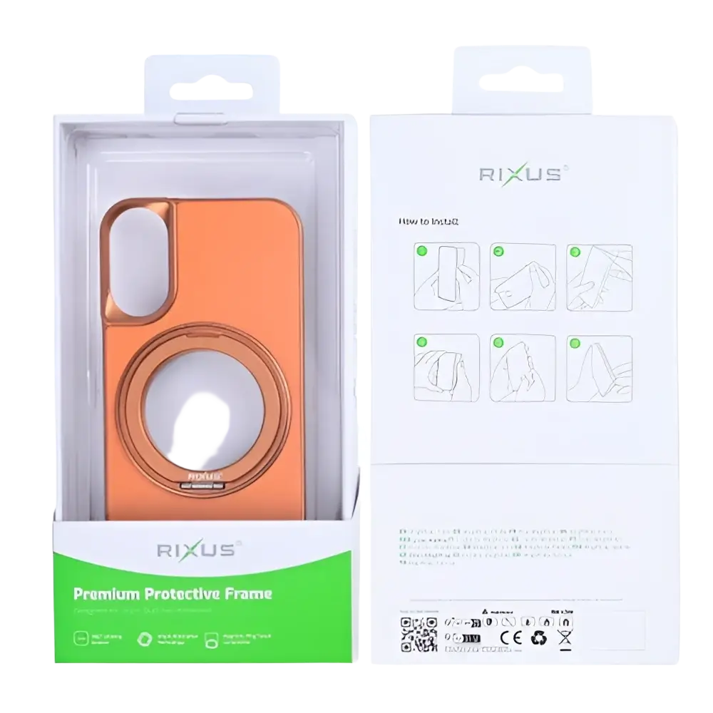 Rixus MagWrap Case – iPhone 17 Oranje - Back cover