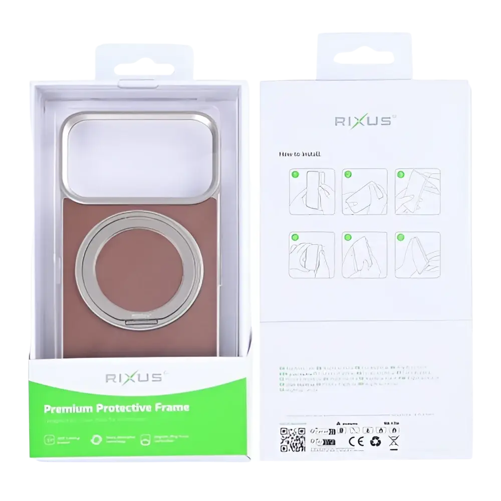 Rixus MagWrap Case – iPhone 17 Pro Bruin - Back cover