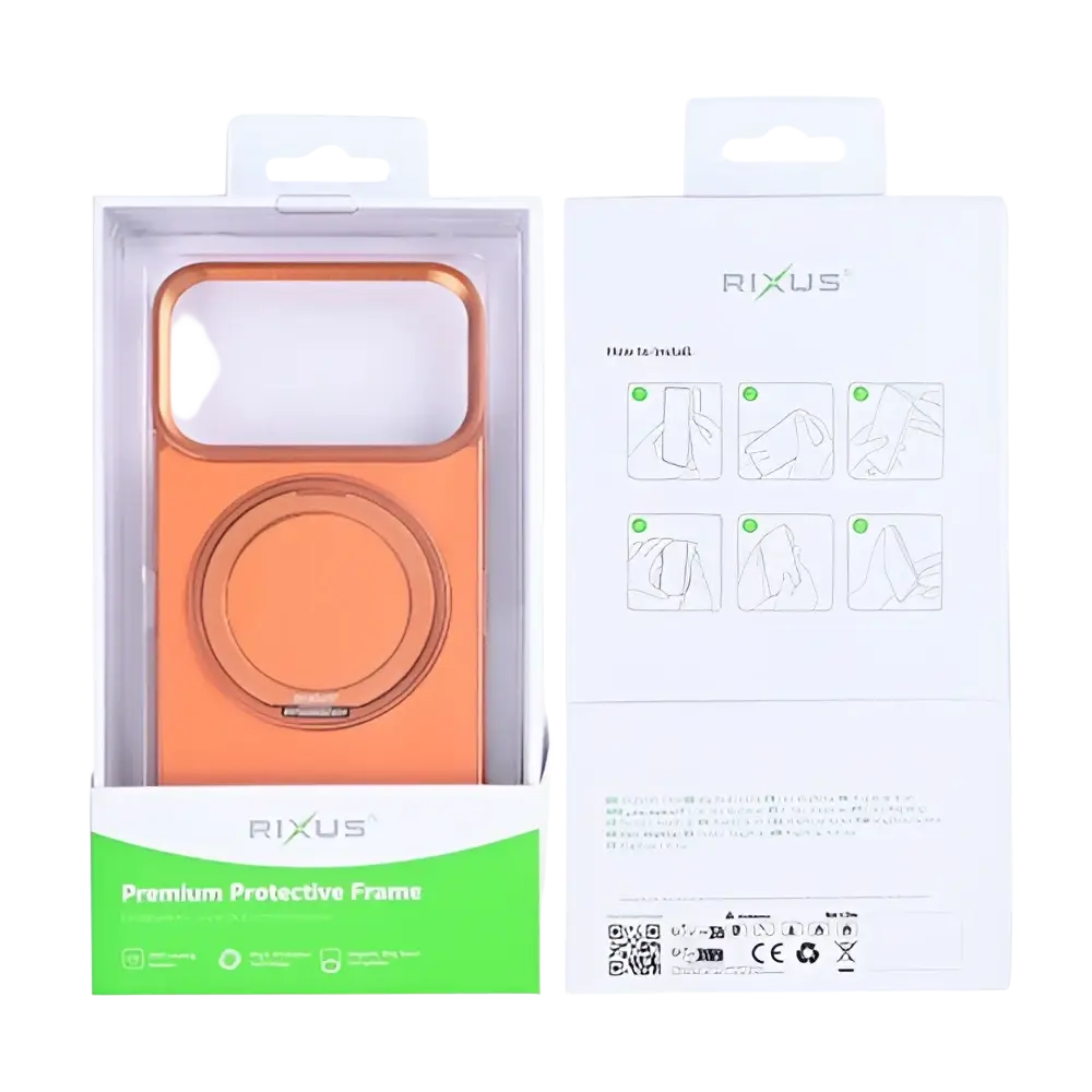 Rixus MagWrap Case – iPhone 17 Pro Oranje - Back cover