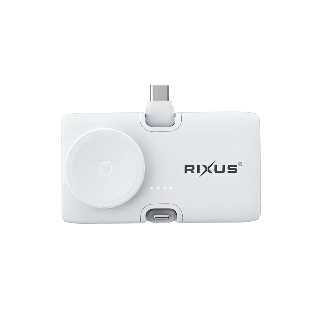 Rixus Mini Click-On 3-in-1 Powerbank 4.500 mAh – Wit RXPB13