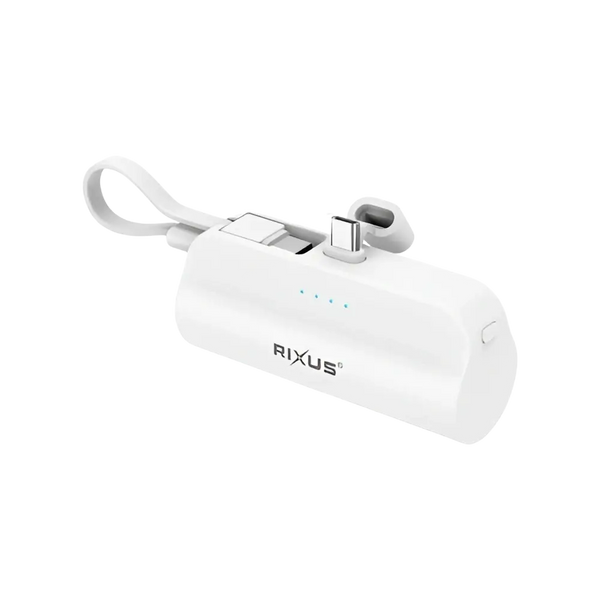 Rixus Mini Click-On Powerbank 5.000 mAh USB-C – Wit RXPB98W
