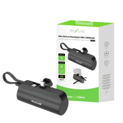 Rixus Mini Click-On Powerbank 5.000 mAh USB-C – Zwart RXPB98B