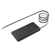 Rixus Powerbank 10.000 mAh 22,5W met ingebouwde USB-C-kabel 70 cm – Zwart RXPB08