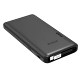 Rixus Powerbank 10.000 mAh 22,5W met ingebouwde USB-C-kabel 70 cm – Zwart RXPB08
