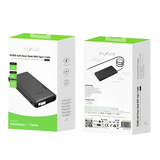 Rixus Powerbank 10.000 mAh 22,5W met ingebouwde USB-C-kabel 70 cm – Zwart RXPB08