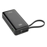 Rixus Powerbank 10.000 mAh met ingebouwde kabel en handstrap – Zwart RXPB01B