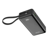 Rixus Powerbank 10.000 mAh met ingebouwde kabel en handstrap – Zwart RXPB01B