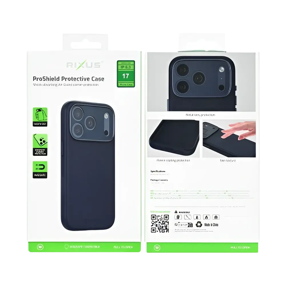 Rixus ProShield Case – iPhone 17 Donkerblauw - Back cover