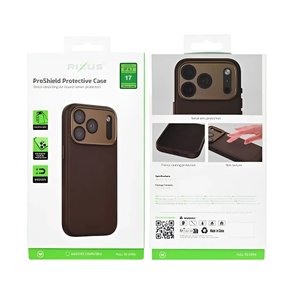 Rixus ProShield Case – iPhone 17 Donkerbruin - Back cover