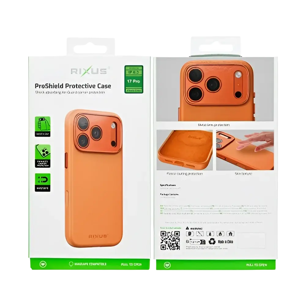 Rixus ProShield Case – iPhone 17 Pro Oranje - Back cover