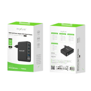 Rixus RX100 GaN Power Adapter met Digitaal Display – 100W Zwart - Oplader
