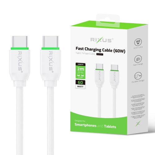 Rixus RX2016 USB-C naar USB-C 2 meter kabel met verpakking