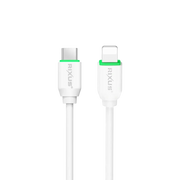 Rixus RX90CC Adapter met USB-C naar Kabel 1m – 20W Wit - Bundel Oplader
