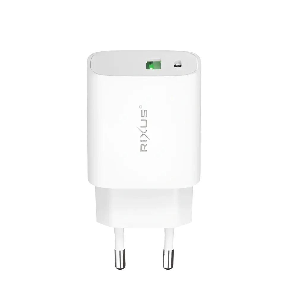 Rixus RX90L Adapter met USB-C naar Lightning Kabel 1m – 20W Wit - Bundel Oplader