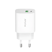 Rixus RX90L Adapter met USB-C naar Lightning Kabel 1m – 20W Wit - Bundel Oplader
