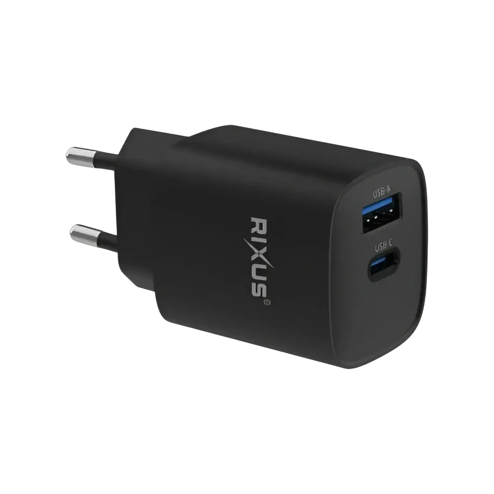 Rixus RX95 Fast Charging Adapter – 30W Zwart - Oplader