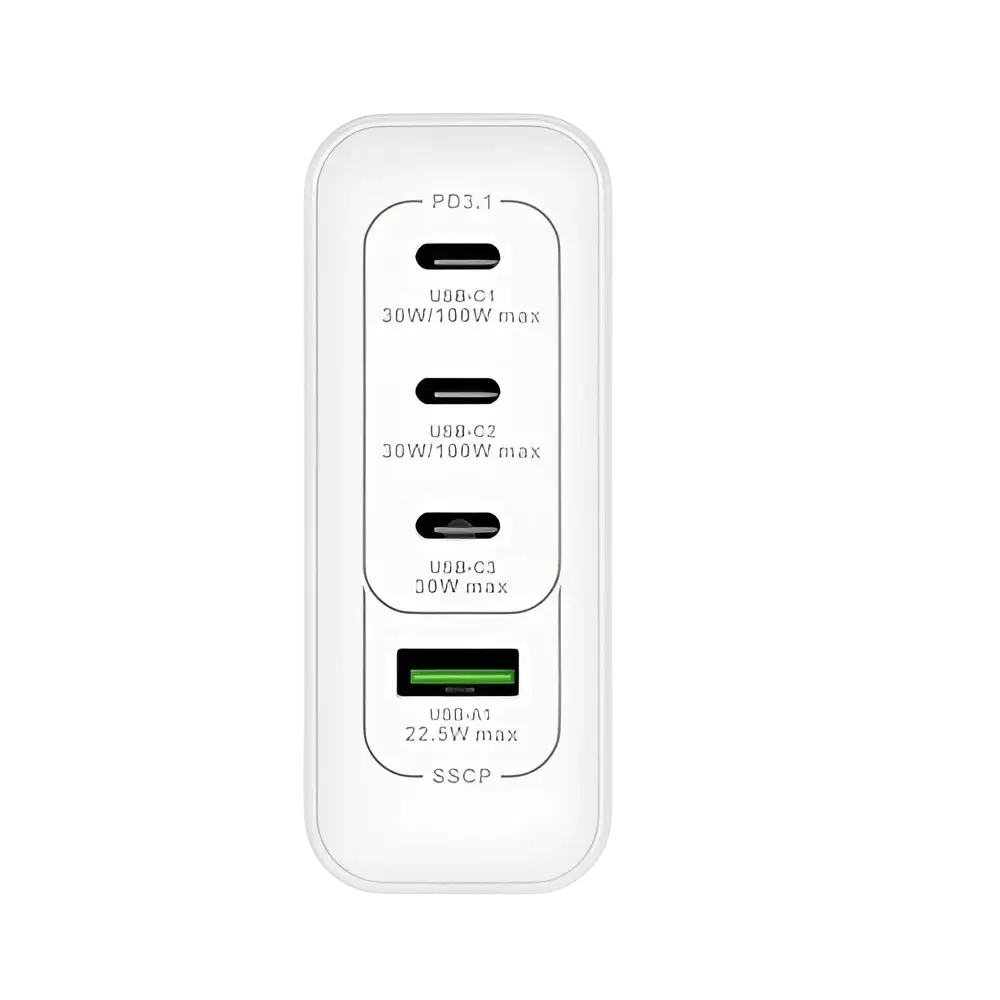 Rixus RXHC100 GaN Power Adapter – 100W Wit - Oplader