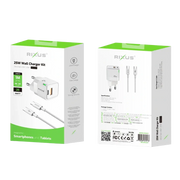 Rixus RXHC11 25W Wall Charger Kit met USB-C naar Kabel – Wit - Oplader