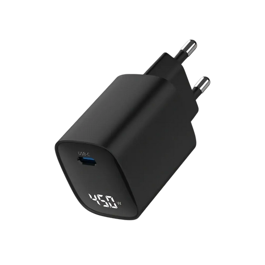 Rixus RXHC13 USB-C Netzteil mit digitaler Anzeige – 45W – Schwarz