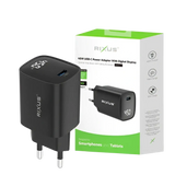 Rixus RXHC13 USB-C Power Adapter met Digitaal Display – 45W Zwart - Oplader