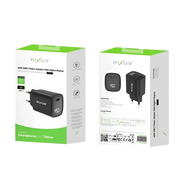 Rixus RXHC13 USB-C Power Adapter met Digitaal Display – 45W Zwart - Oplader